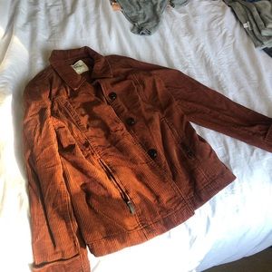 Corduroy burnt orange light fall jacket